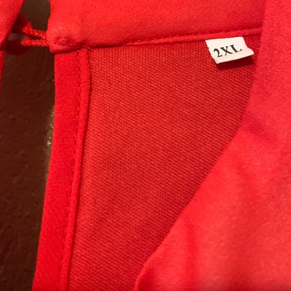 ***SALE*** Beautiful Orange-Red pleated maxi dress - size 2XL - Picture 3 of 5